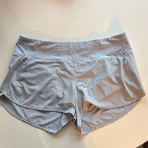 Lululemon Speed Up Shorts Low Rise Light Blue 2.5 inch Inseam Size 12